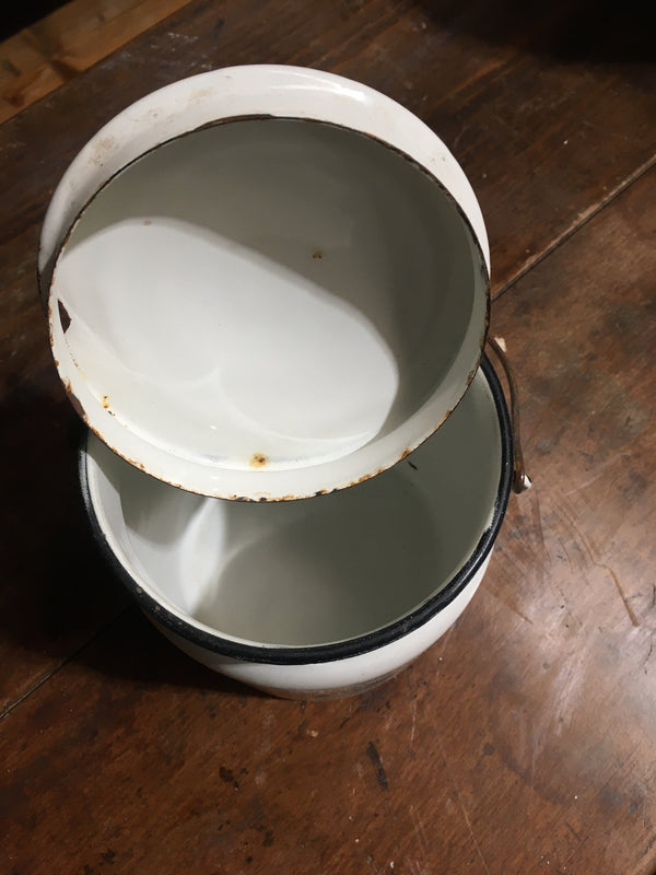 Vintage European Enamel Milk Can #2795