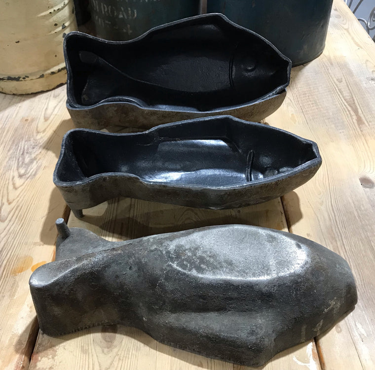 Vintage European Cast Aluminium Fish Mould #3519