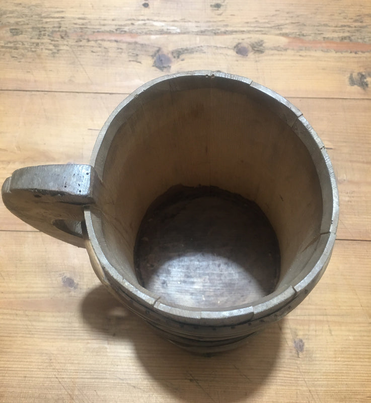 Vintage  European Wooden Pitcher #2879