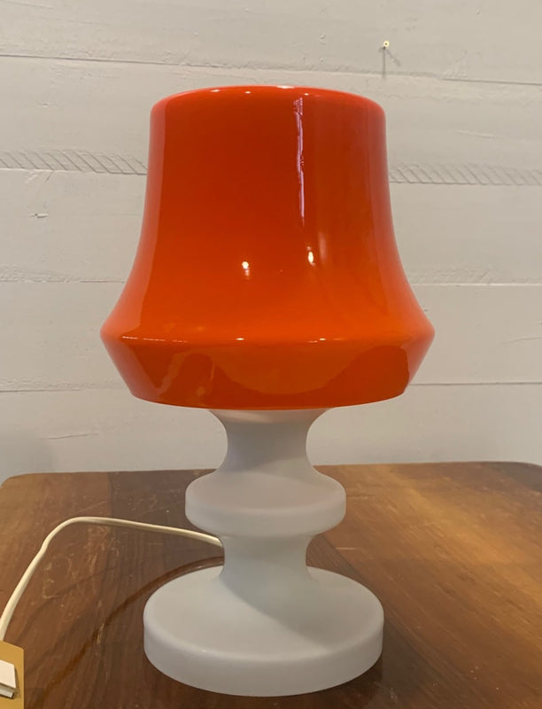 Mid Century  Stepan Tapery  Opaline Glass  Table  Lamp  #3843a  Byron