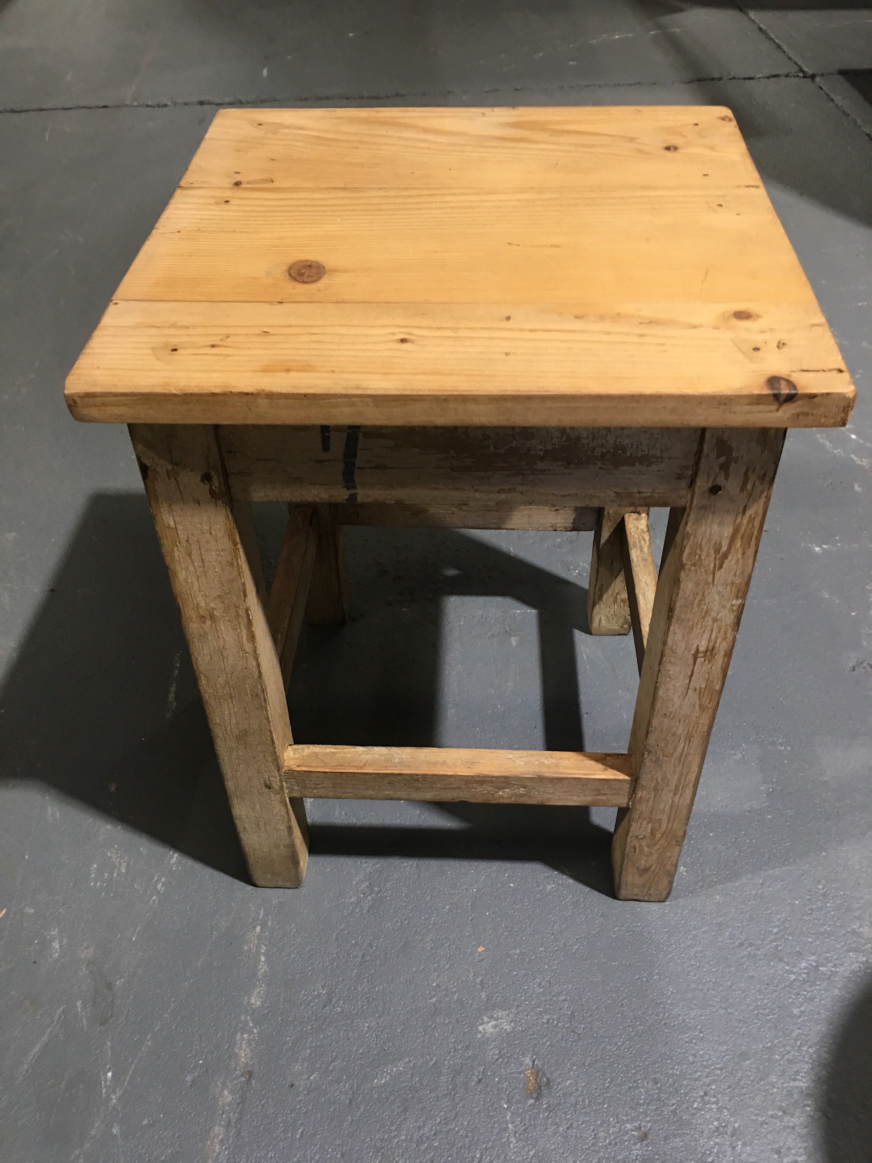 Vintage  European  Wooden Stool  #2895