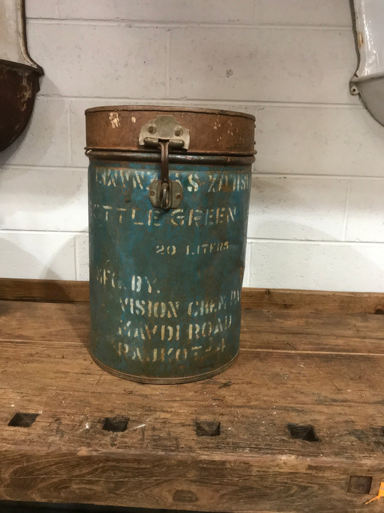 Vintage Metal Storage Bin #3524C