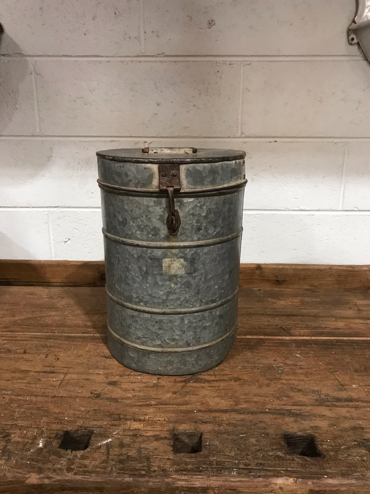 Vintage Metal Storage Bin #3524E