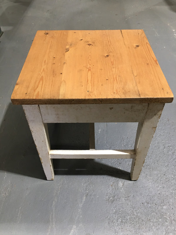 Vintage  European  Wooden Stool  #2898