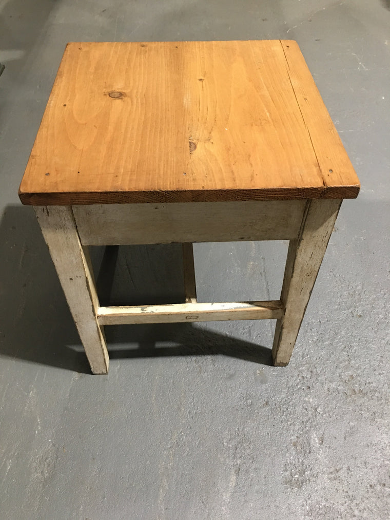 Vintage  European  Wooden Stool  #2899