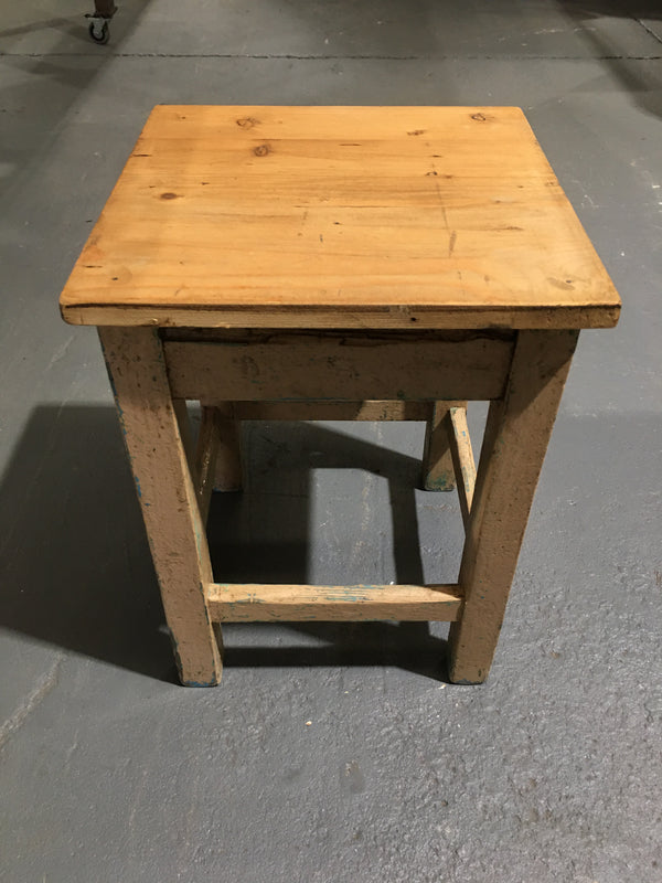 Vintage  European  Wooden Stool  #2903