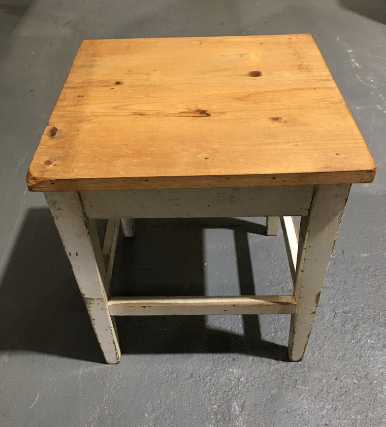 Vintage  European  Wooden Stool  #2904