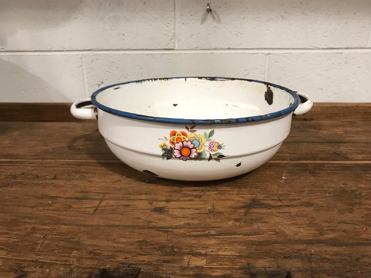 Vintage  European Enamel  Bowl  #3527A