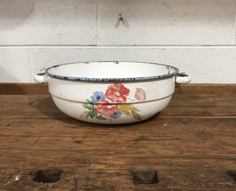 Vintage  European Enamel  Bowl  #3527B