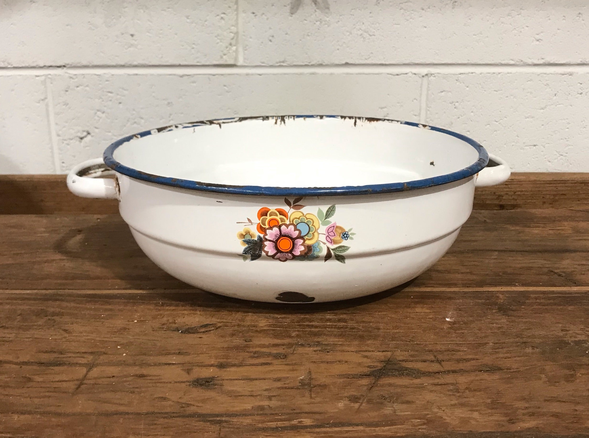 Vintage  European Enamel  Bowl  #3527C