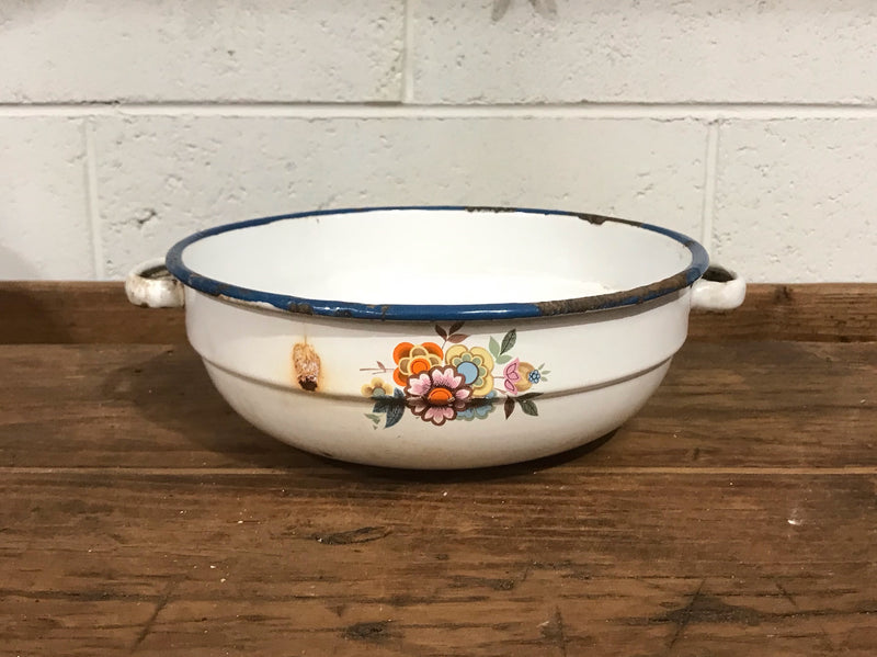 Vintage  European Enamel  Bowl  #3528C