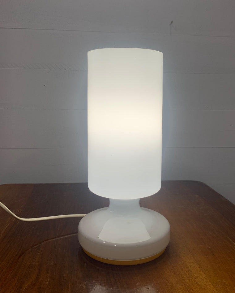 Mid Century  Stepan Tapery  Opaline Glass  Table  Lamp  #3845  Byron
