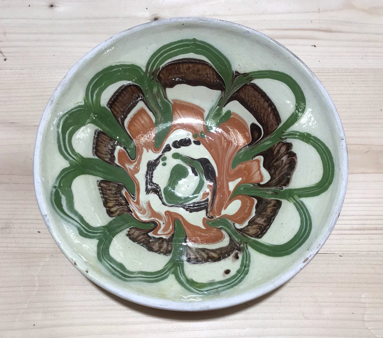 Old  Hungarian Terracotta Bowl #3532D