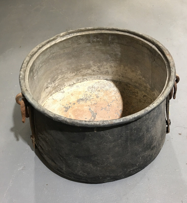 Vintage Turkish Copper Cauldron  #2967