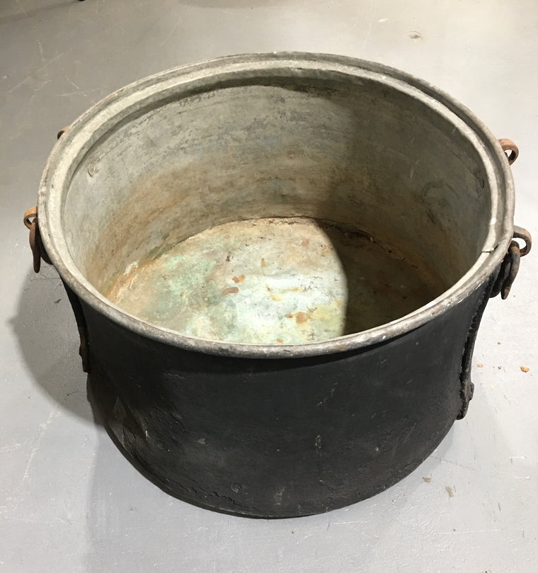 Vintage Turkish Copper Cauldron  #2968