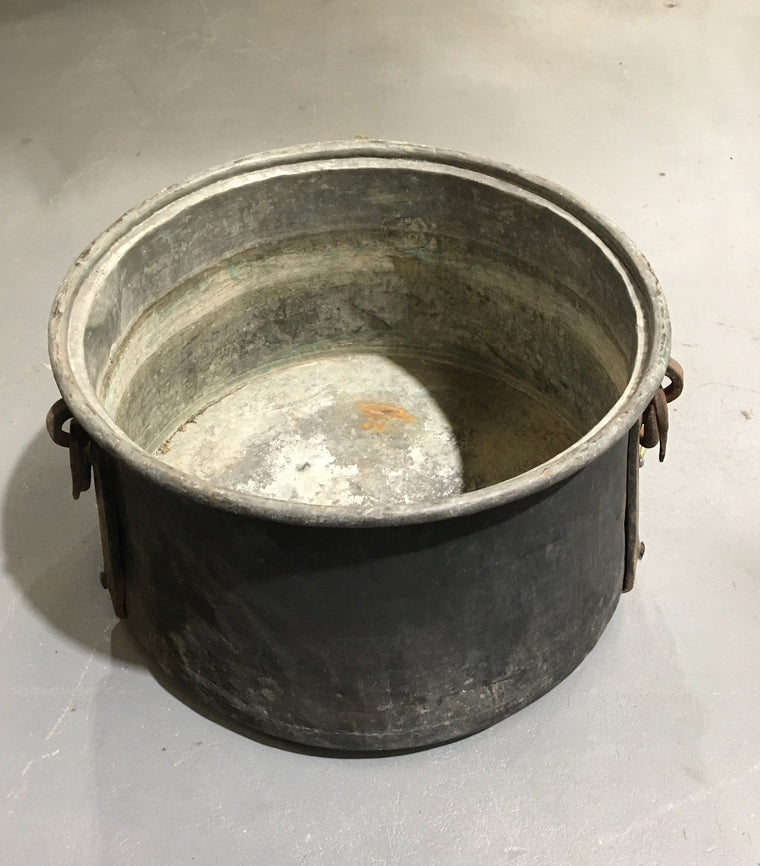 Vintage Turkish Copper Cauldron  #2969