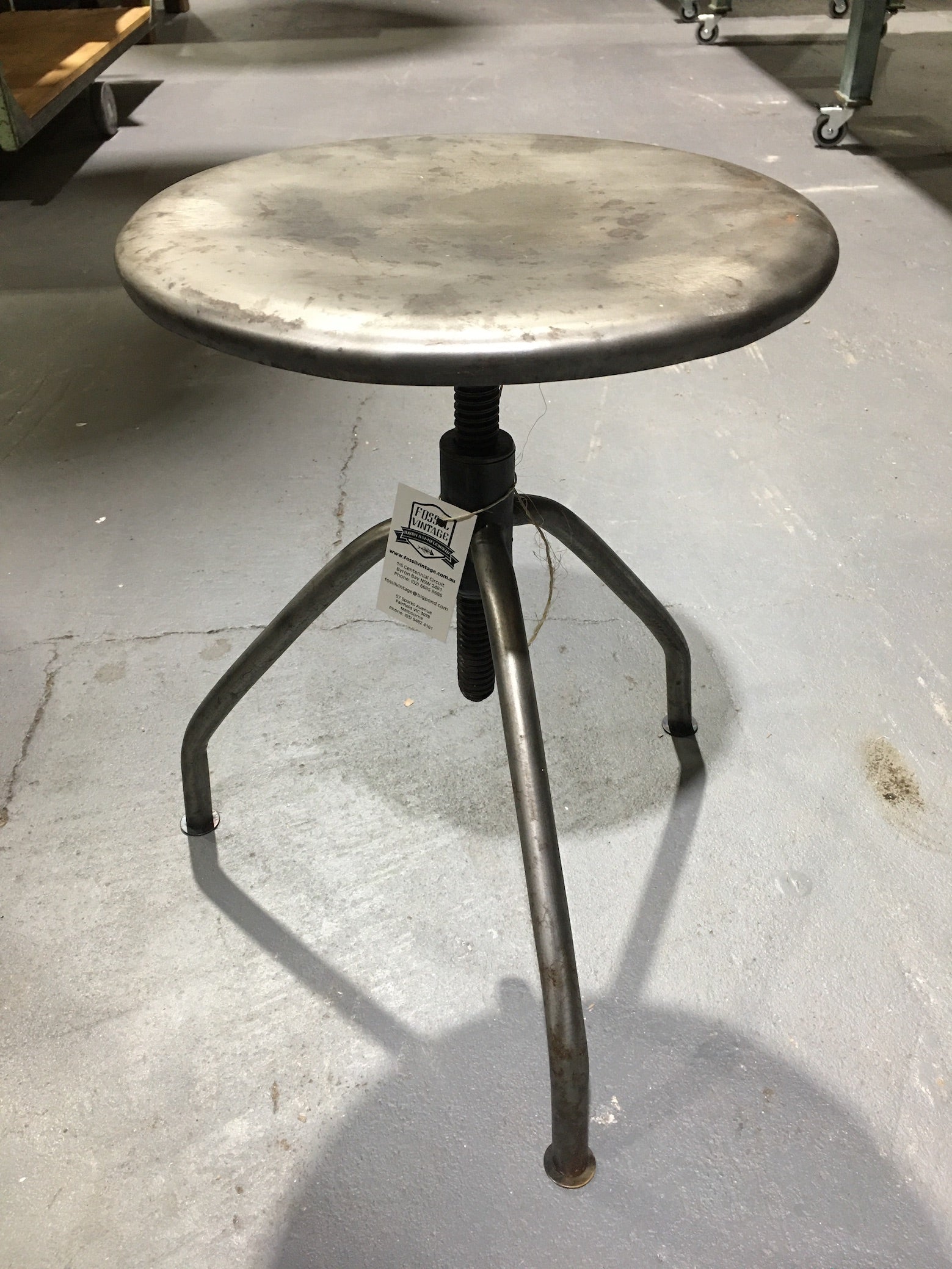 Vintage  Dutch Hospital Stool Adjustable Hight  #2982