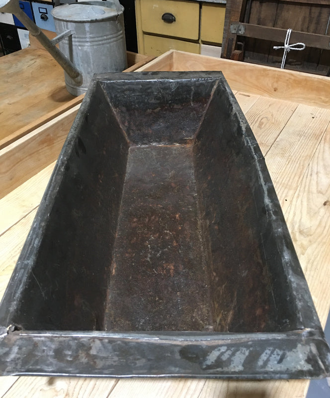 Vintage European 1940s Galvanized Wash Tub #2994 (1)