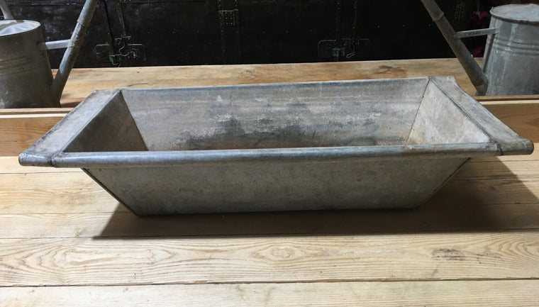 Vintage European 1940s Galvanized Wash Tub #2994 (2)