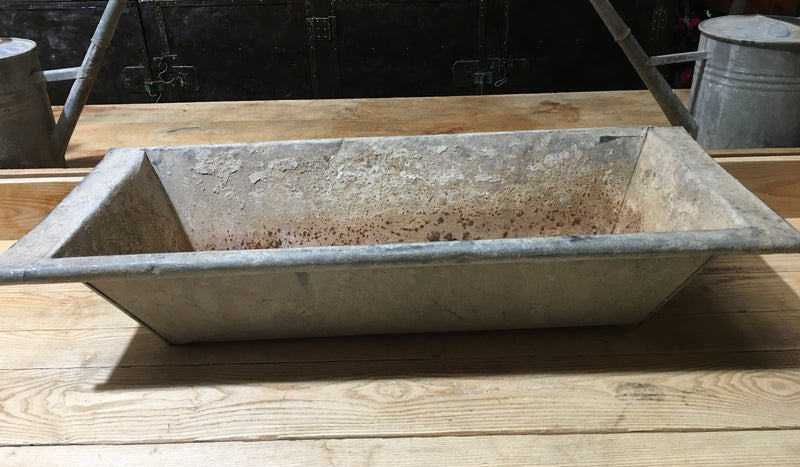 Vintage European 1940s Galvanized Wash Tub #2994 (3)