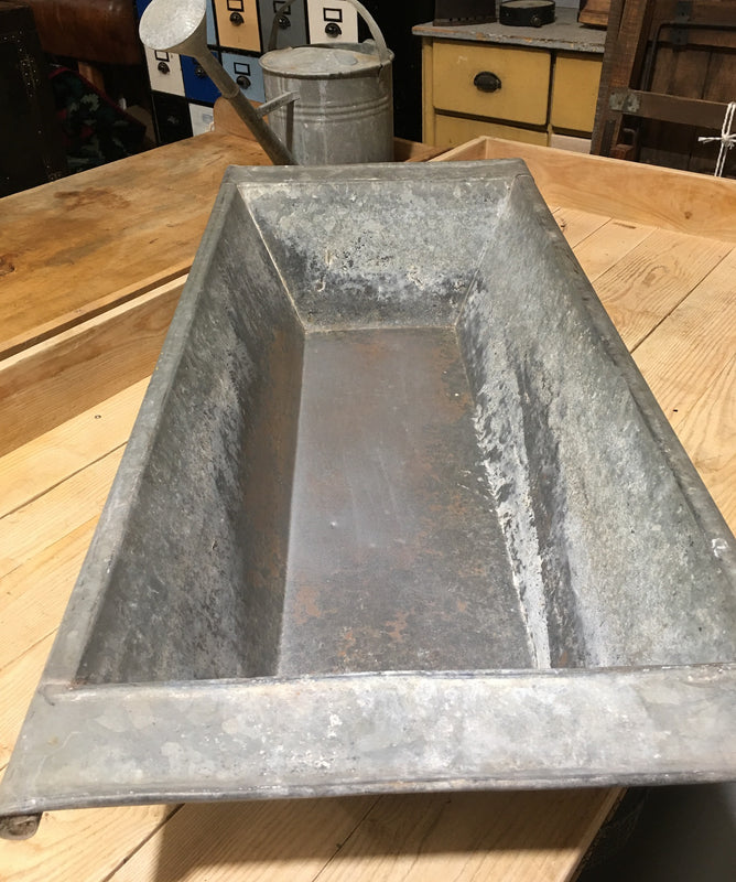 Vintage European 1940s Galvanized Wash Tub #B2995 (2) Byron