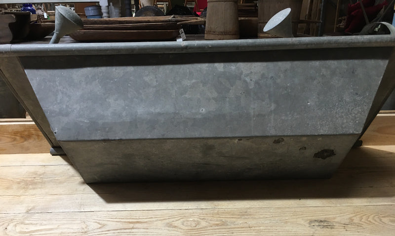 Vintage European 1940s Galvanized Wash Tub #B2995 (2) Byron