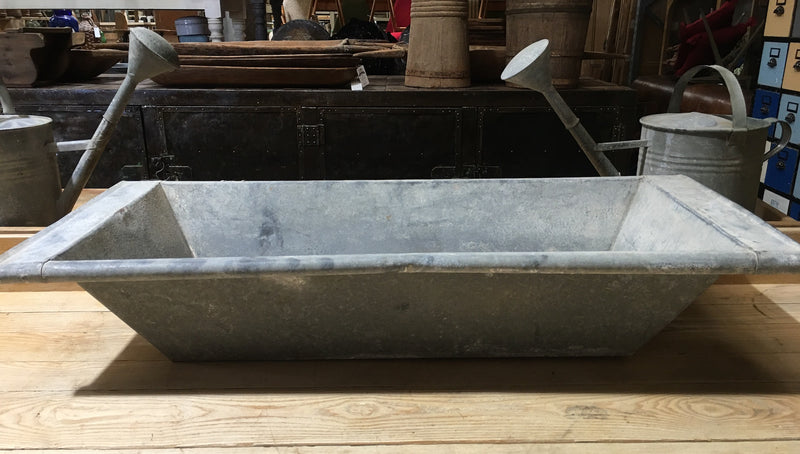 Vintage European 1940s Galvanized Wash Tub #2995 (4)