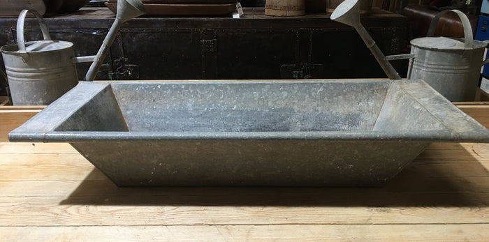 Vintage European 1940s Galvanized Wash Tub #2995 (8)