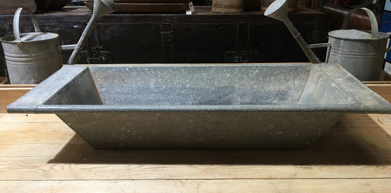 Vintage European 1940s Galvanized Wash Tub #2995 (8)
