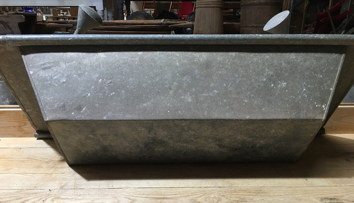 Vintage European 1940s Galvanized Wash Tub #2995 (8)