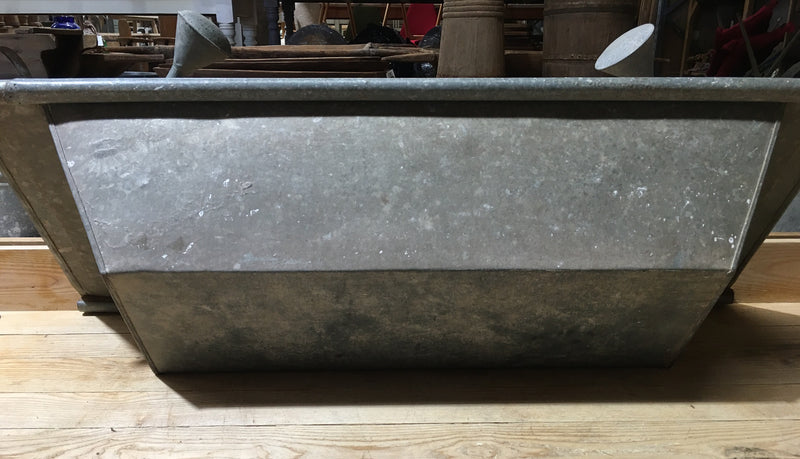 Vintage European 1940s Galvanized Wash Tub #2995 (8)