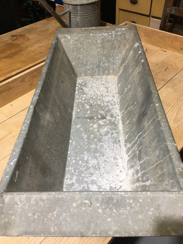 Vintage European 1940s Galvanized Wash Tub #2995 (9)