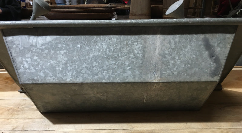 Vintage European 1940s Galvanized Wash Tub #2995 (9)