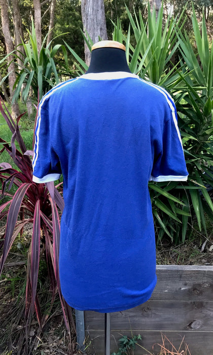 Vintage 1970s Adidas Ringer T-Shirt   #C290  FREE AUS POSTAGE