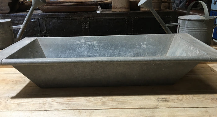 Vintage European 1940s Galvanized Wash Tub #2995 (11)