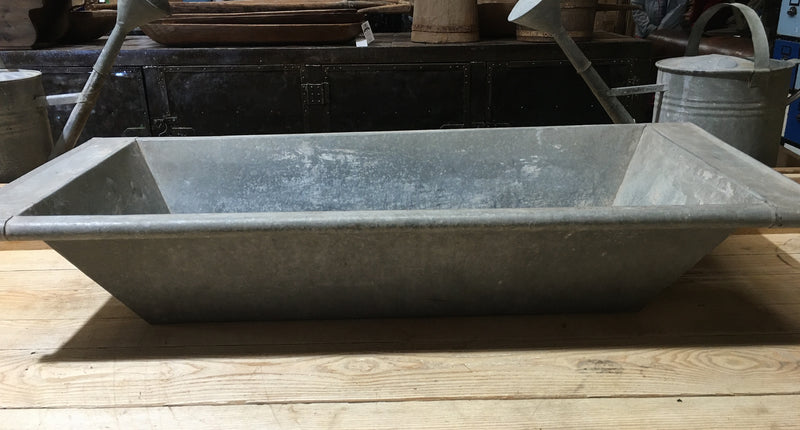 Vintage European 1940s Galvanized Wash Tub #2995 (11)