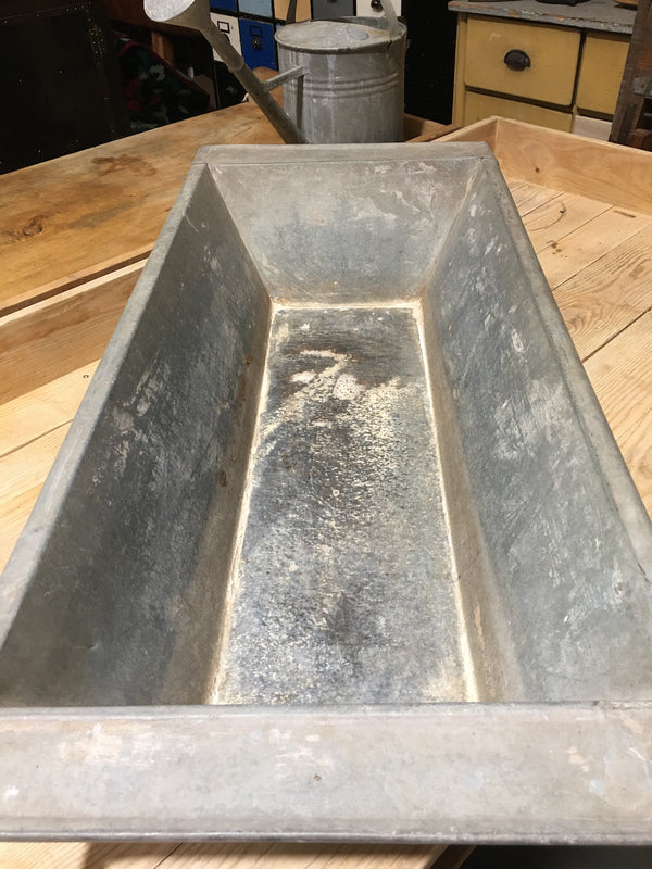 Vintage European 1940s Galvanized Wash Tub #2995 (11)