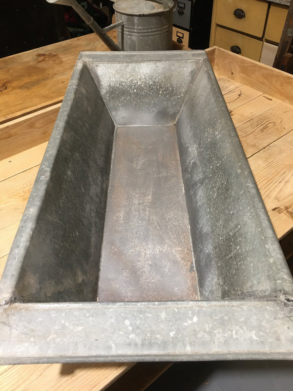 Vintage European 1940s Galvanized Wash Tub #2995 (13)