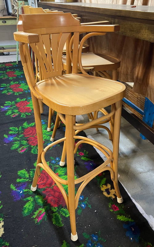 Vintage THONET bentwood bar stool #3481 - Main Image