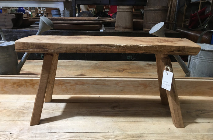 Vintage European  Wooden Milking Stool #2996 (1)