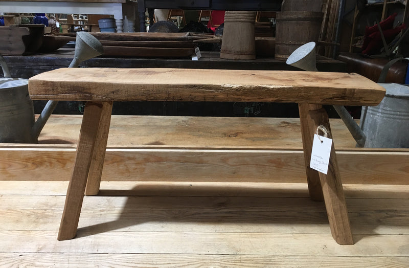Vintage European  Wooden Milking Stool #2996 (1)
