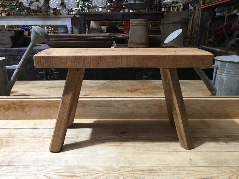 Vintage European  Wooden Milking Stool #2996 (2)