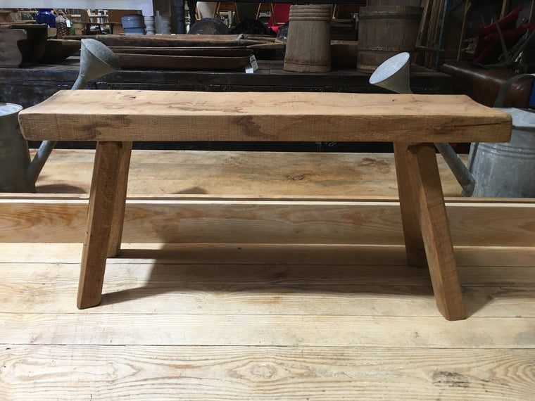 Vintage European  Wooden Milking Stool #2996 (3)
