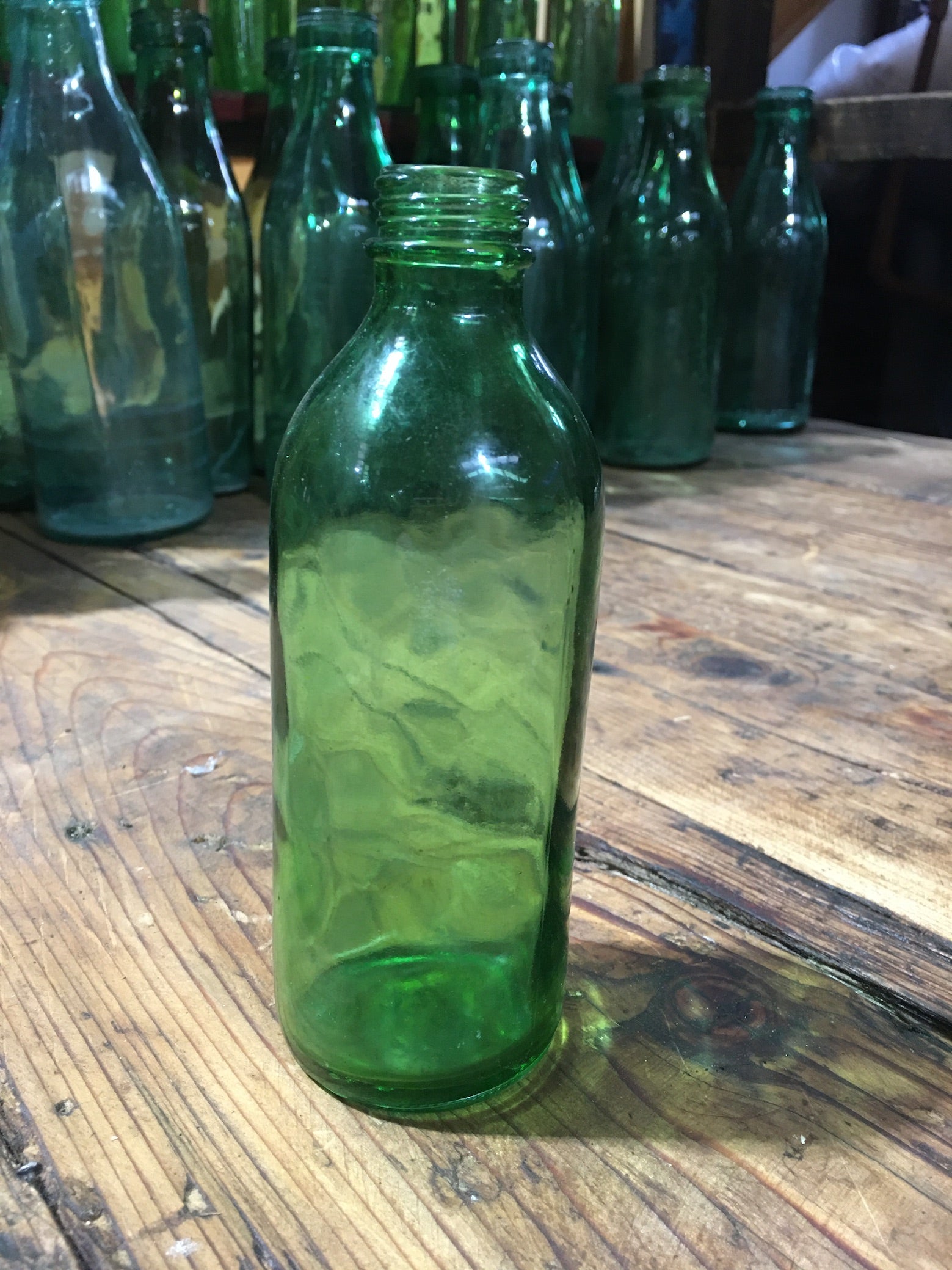 Vintage  Small Green Bottle  #3007 (1)