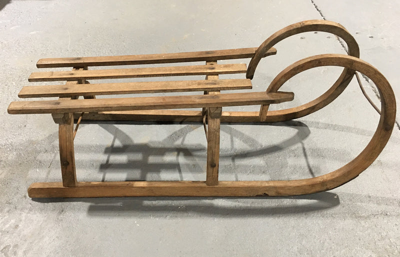 Vintage European 1950s Snow Sled  #3008