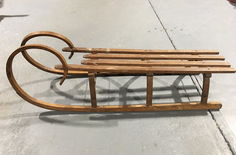 Vintage European 1950s Snow Sled  #3009
