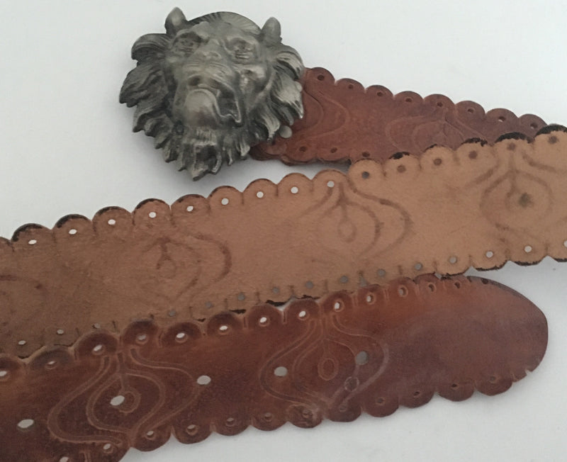 Vintage Leather Belt #C095 FREE POSTAGE AUS WIDE