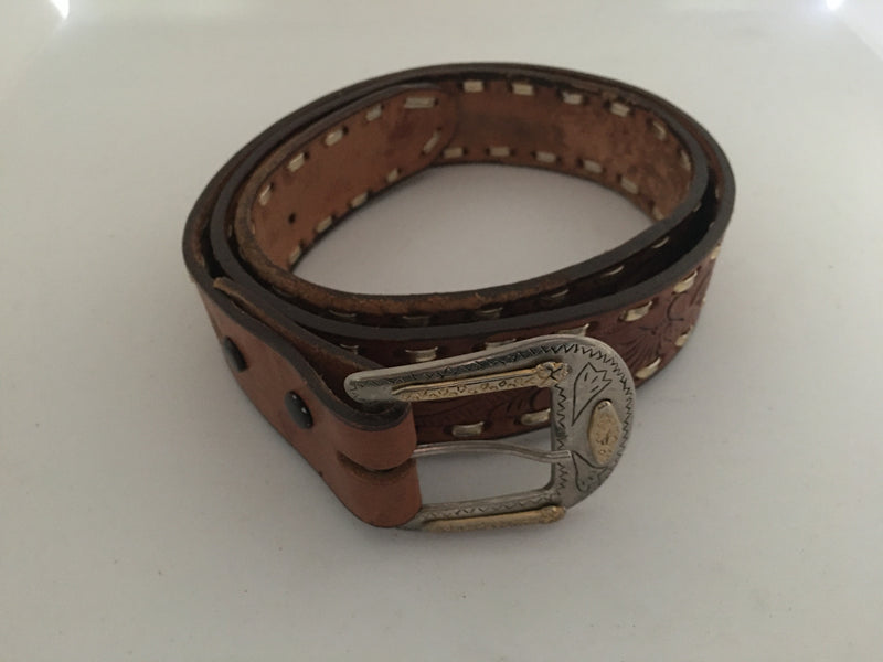 Vintage Leather Belt #C099 AUS FREE POSTAGE