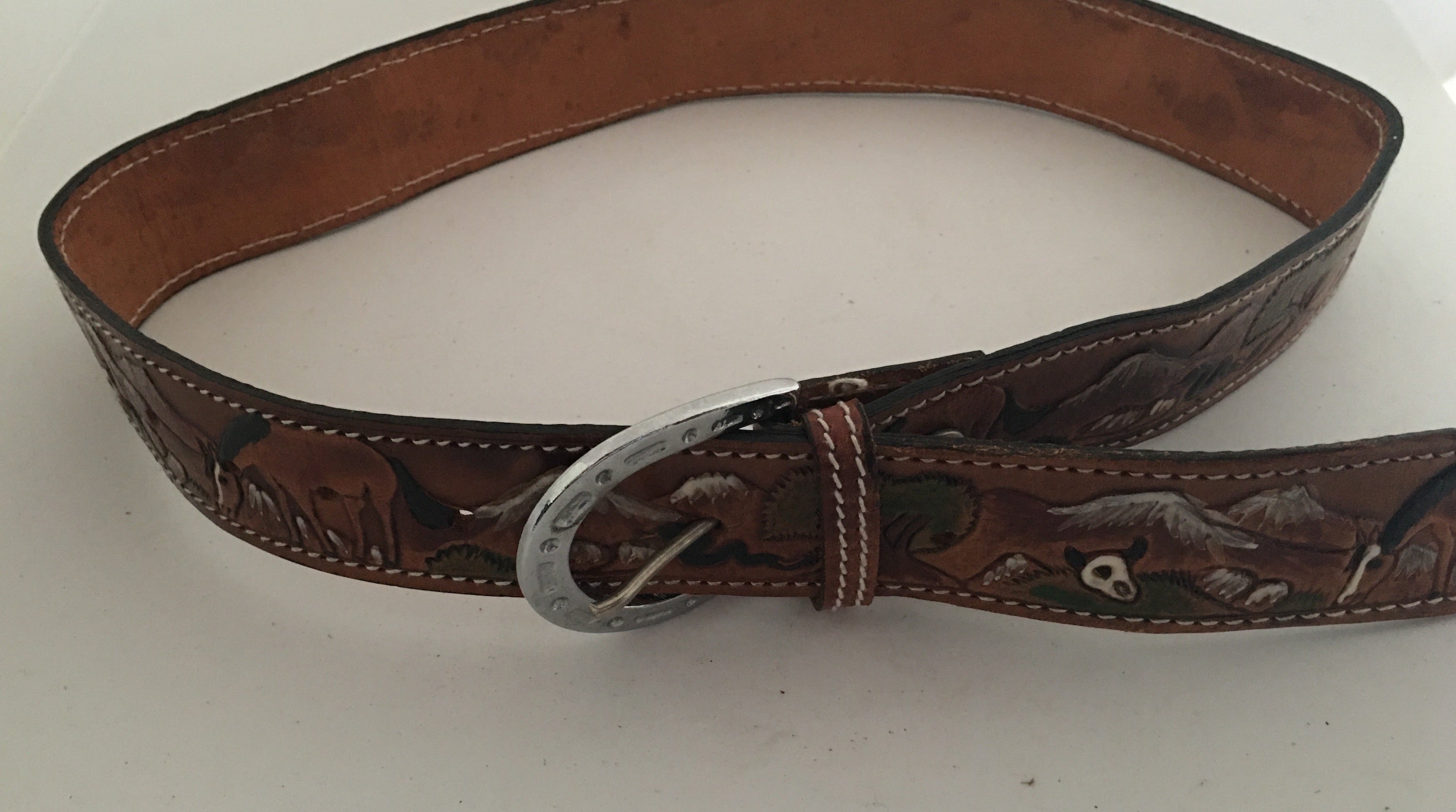 Vintage Leather Belt #C100 FREE AUS POSTAGE