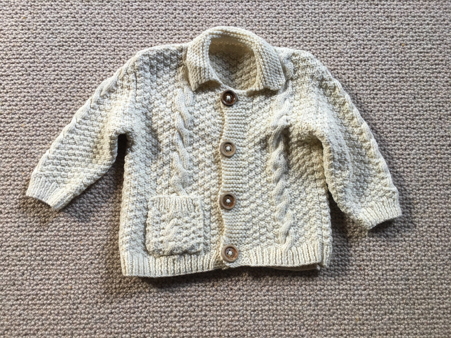 Kids Vintage Cable Knit Cardigan  #C105 FREE AUS POSTAGE